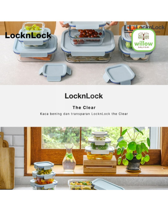 Lock N Lock The Clear Square Tempat Penyimpanan Makanan