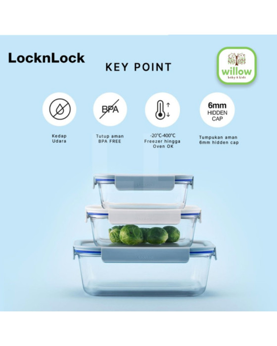 Lock N Lock The Clear Rectangle Tempat Penyimpanan Makanan