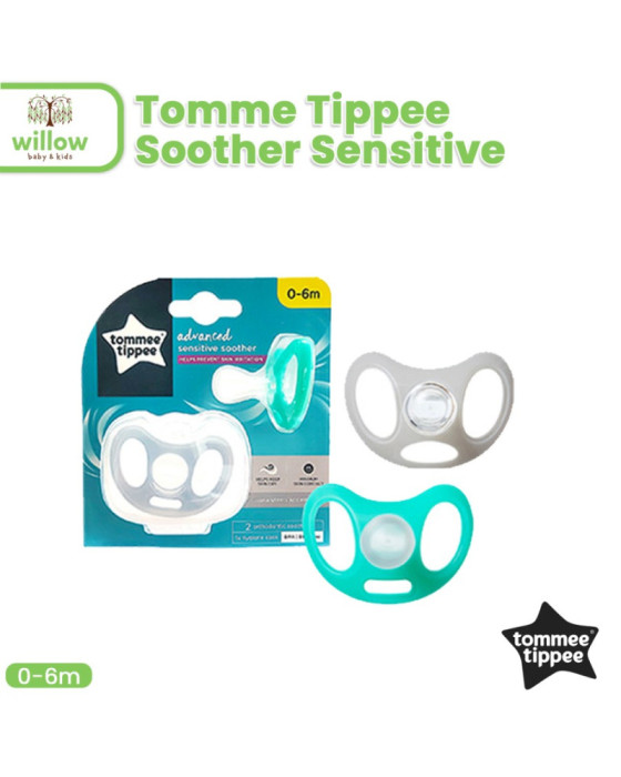 Tommee Tippee Soother Sensitive Ctn Pacifier Bayi 2X