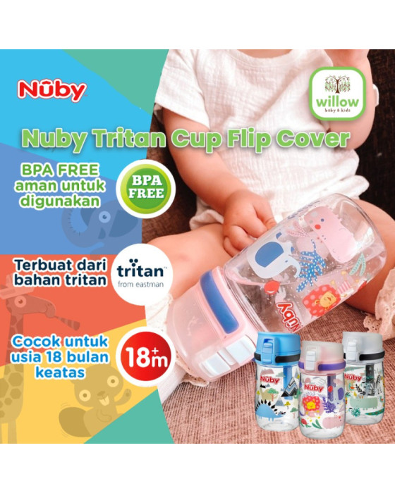 Nuby Tritan Cup Flip Cover Botol Minum