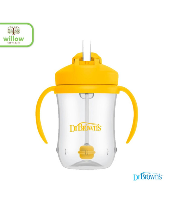 Dr. Brown Straw Cup Babys First with Handles Tempat Minum Bayi 6M+ 270ml