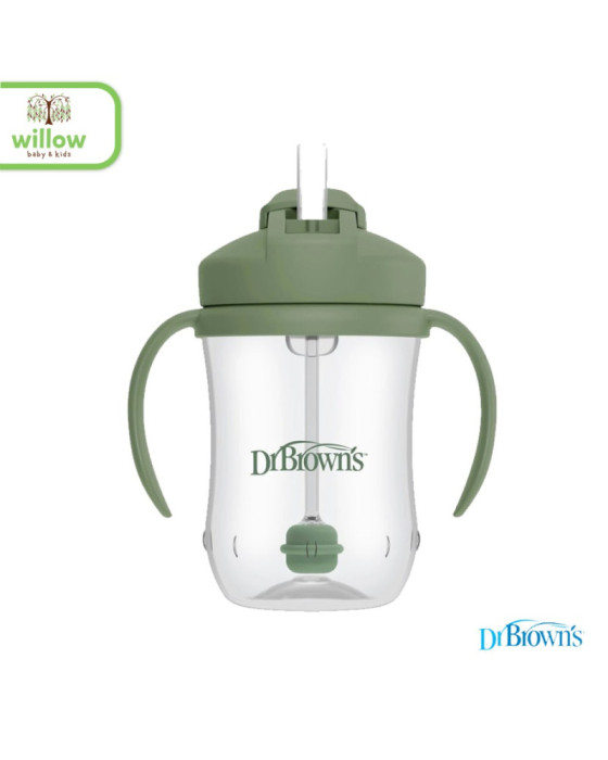 Dr. Brown Straw Cup Babys First with Handles Tempat Minum Bayi 6M+ 270ml