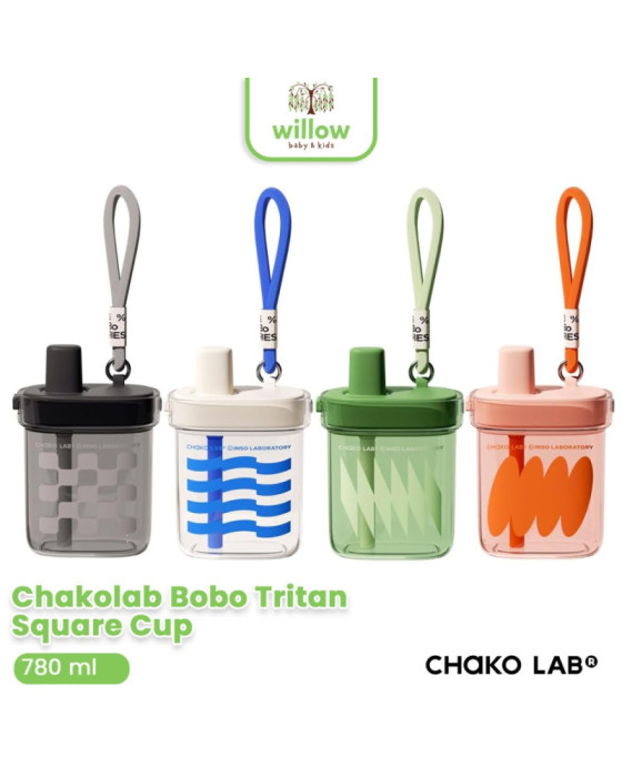 Chako Lab Bobo Tritan Square Cup Botol Minum 780Ml