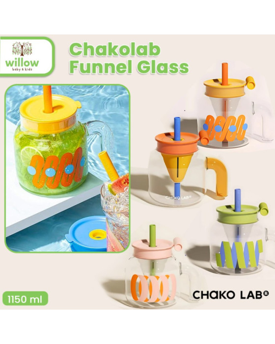 Chako Lab Funnel Glass Gelas Minum Anak 1150Ml