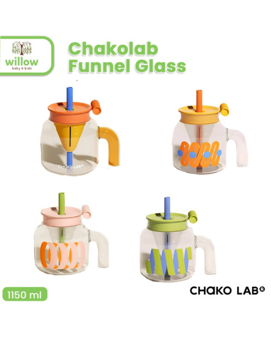 Chako Lab Funnel Glass Gelas Minum Anak 1150Ml