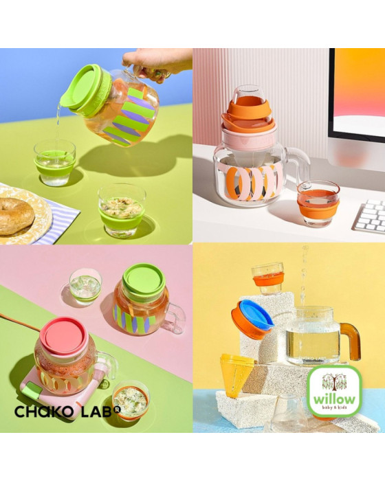 Chako Lab Glass Chubby Pot Gelas Minum Anak 1100Ml