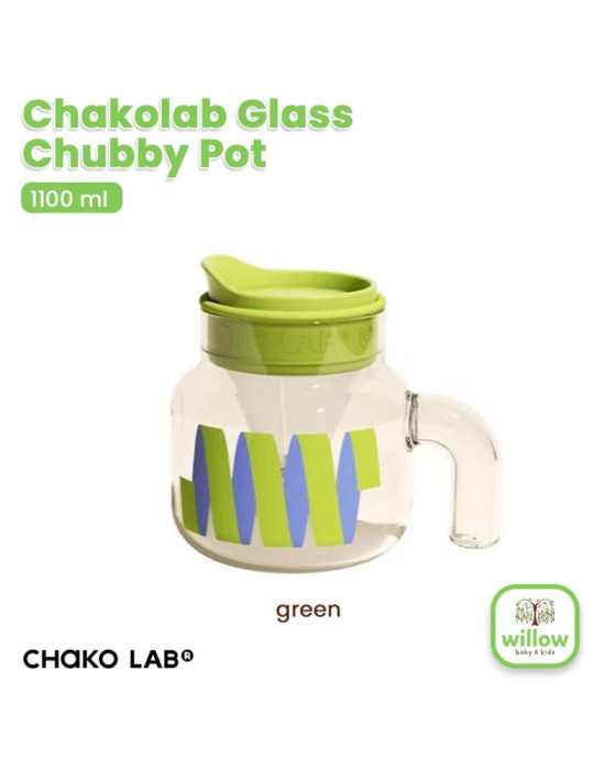 Chako Lab Glass Chubby Pot Gelas Minum Anak 1100Ml