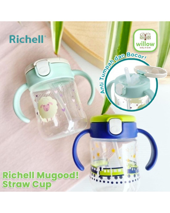 Richell Mugood! Straw Cup Botol Minum Anak