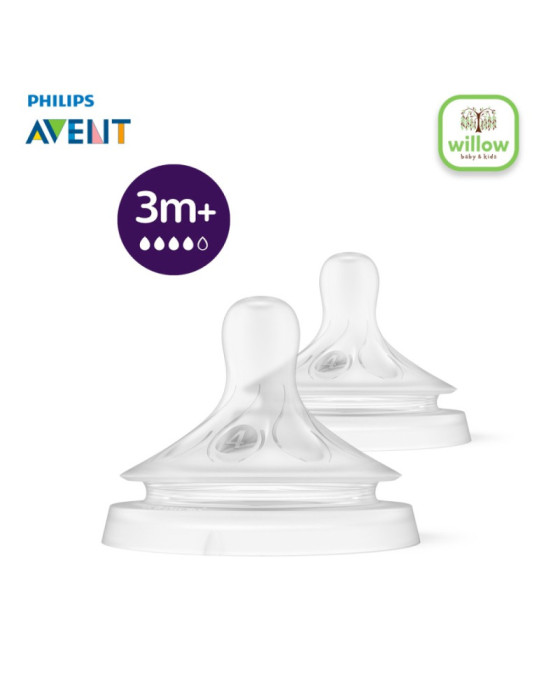 Avent Teat Wide Neck Natural Dot Bayi 3.0