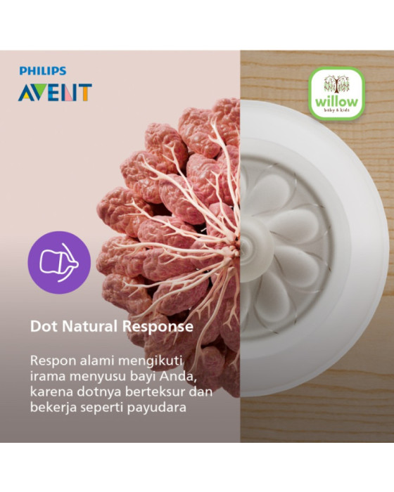 Avent Teat Wide Neck Natural Dot Bayi 3.0