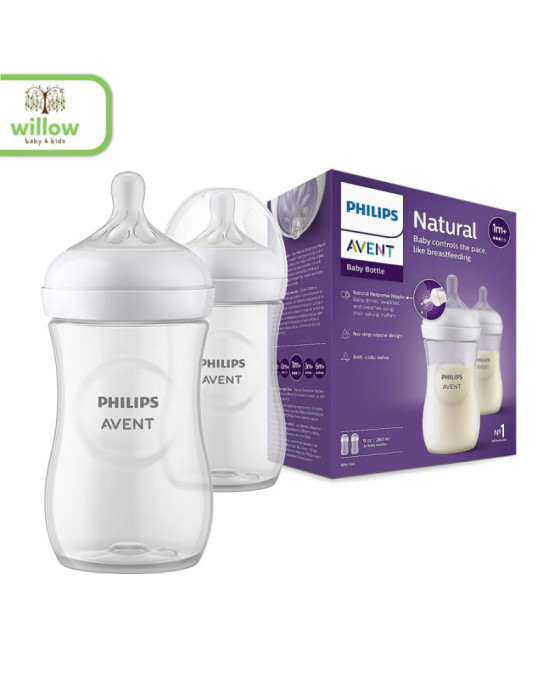 Avent Bottle Wide Neck Nat Botol Bayi 3.0 9Oz