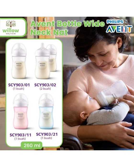 Avent Bottle Wide Neck Nat Botol Bayi 3.0 9Oz