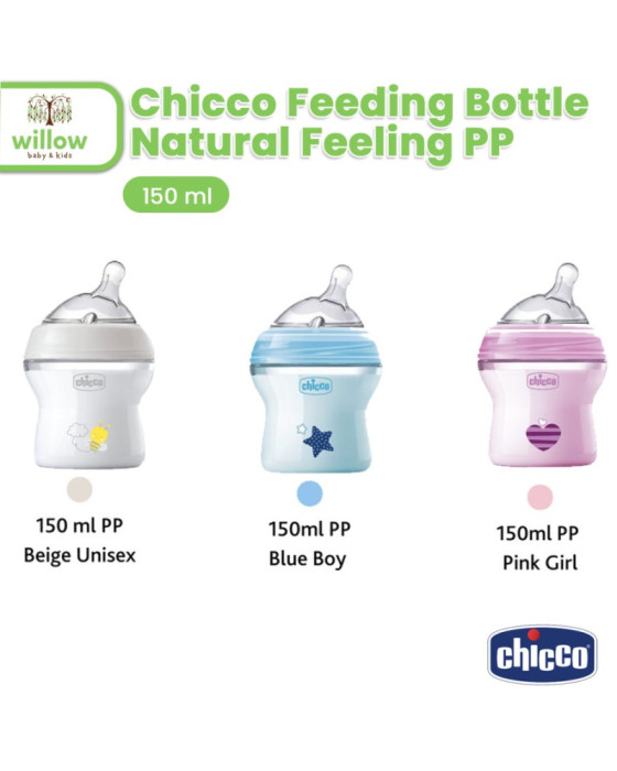 Chicco Feeding Bottle Natural Feeling PP 0M+ Botol Bayi 150Ml