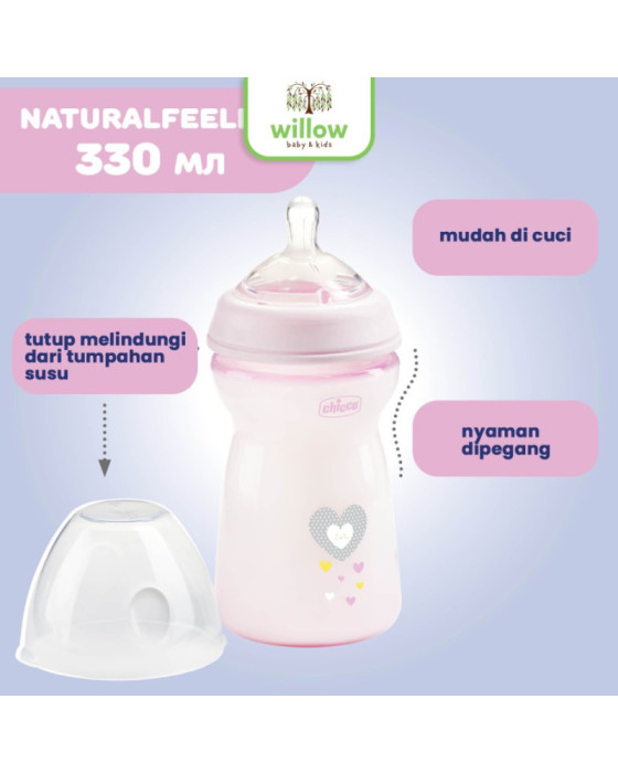 Chicco Feeding Bottle Natural Feeling PP 6M+ Botol Bayi 330Ml