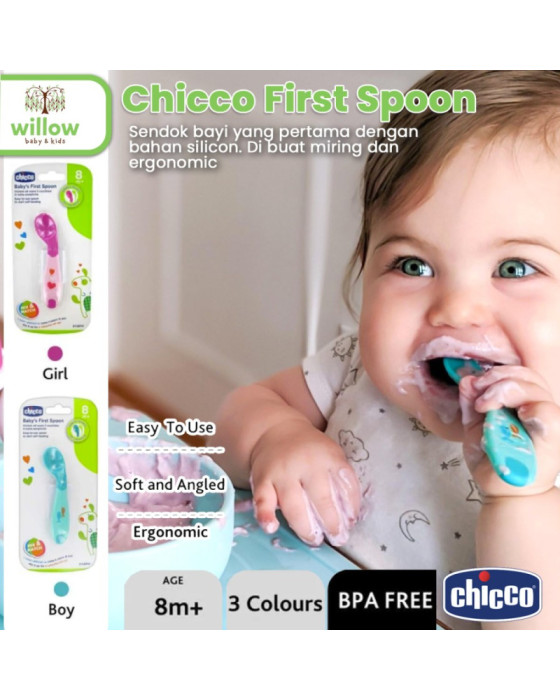 Chicco First Spoon Sendok Bayi 8M+