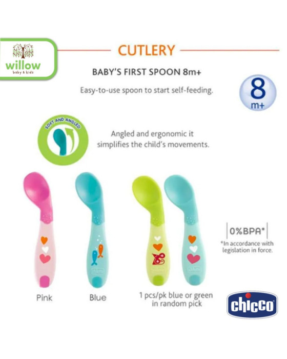 Chicco First Spoon Sendok Bayi 8M+