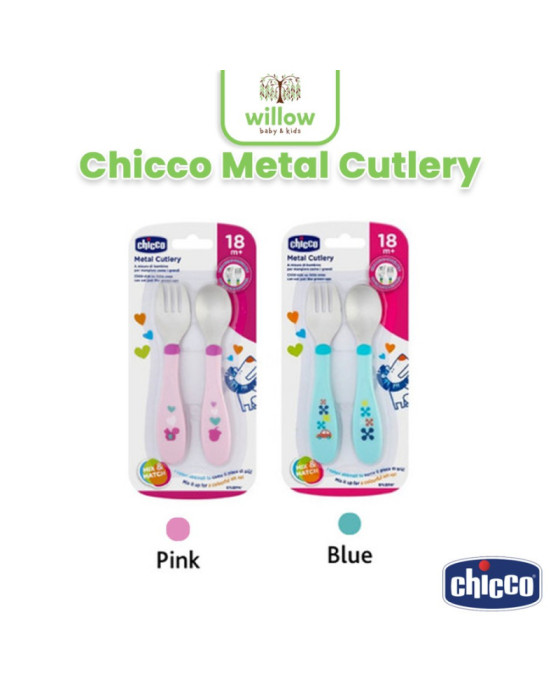 Chicco Metal Cutlery Sendok Bayi 18M+