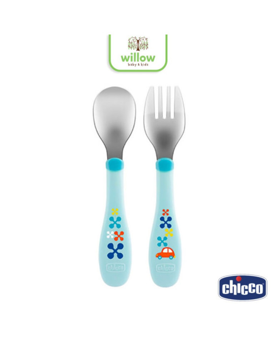 Chicco Metal Cutlery Sendok Bayi 18M+