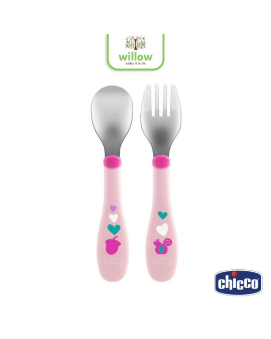 Chicco Metal Cutlery Sendok Bayi 18M+