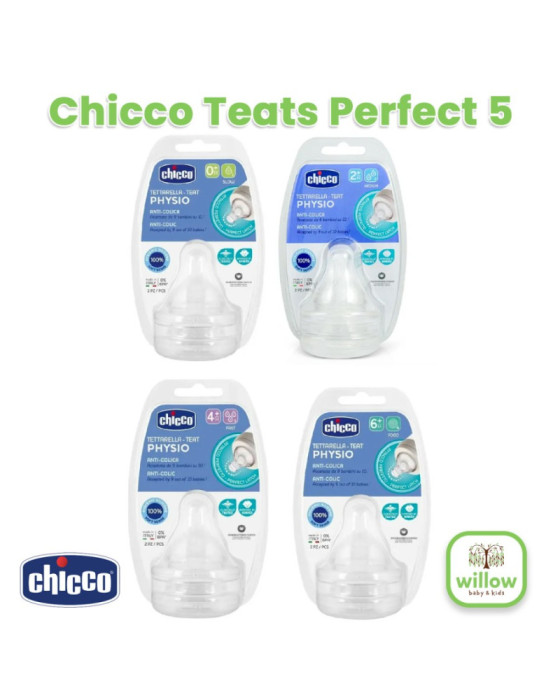 Chicco Teats Perfect 5 Sil 2S Dot Botol Susu