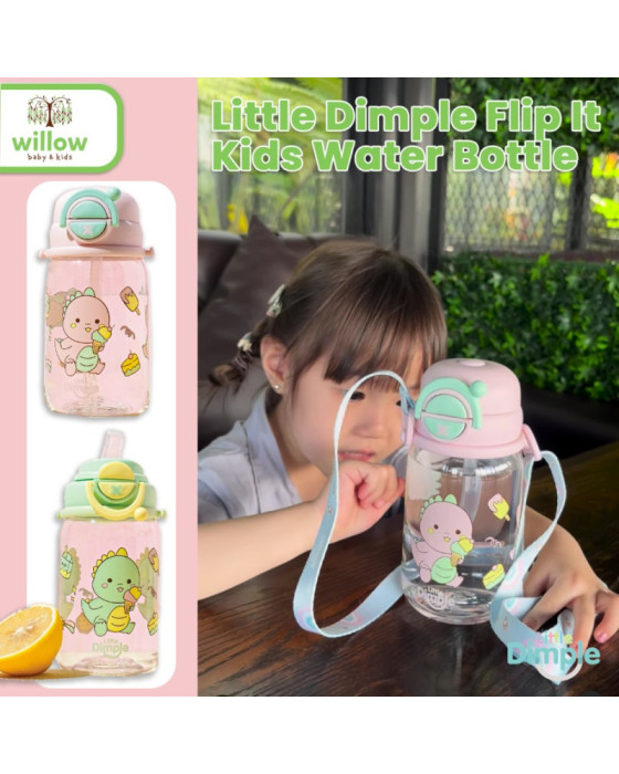 Little Dimple Flip It Kids Water Bottle Botol Minum Anak