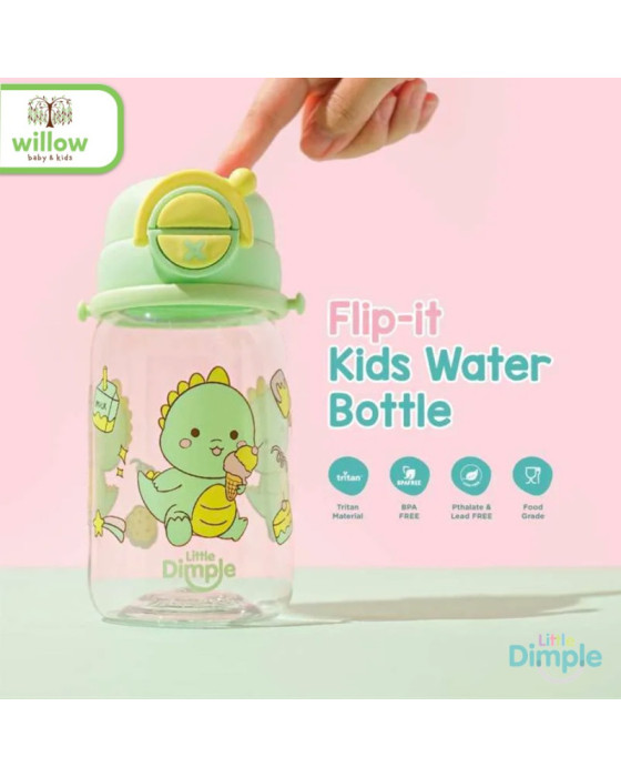 Little Dimple Flip It Kids Water Bottle Botol Minum Anak