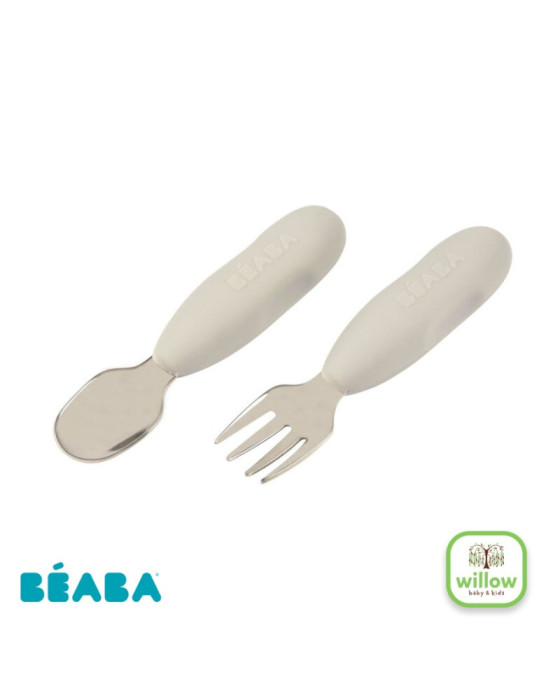 Beaba Set 2 Stainless Cutlery Sendok Makan Bayi