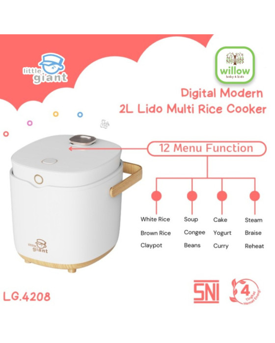 Little Giant Digital Multi Rice Cooker Food Processor 2L