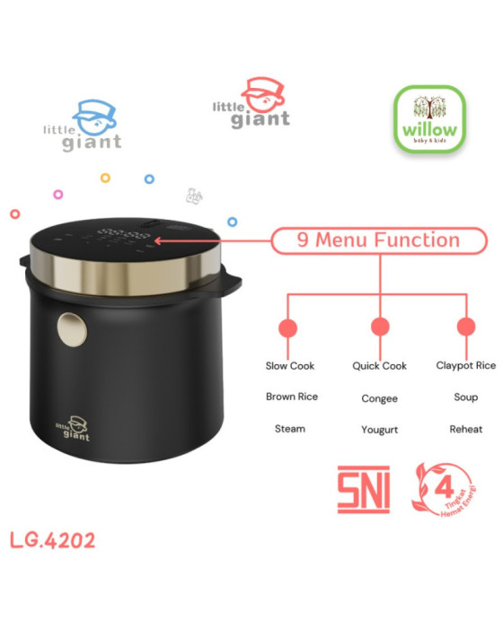 Little Giant Digital Baby Rice Cooker Food Processor 1.2L