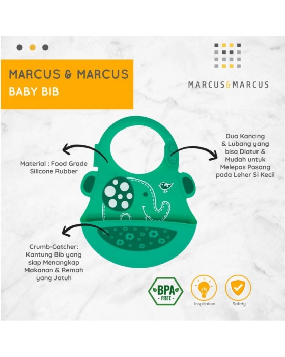 MARCUS AND MARCUS BABY BIB KOALA GREY CELEMEK BAYI