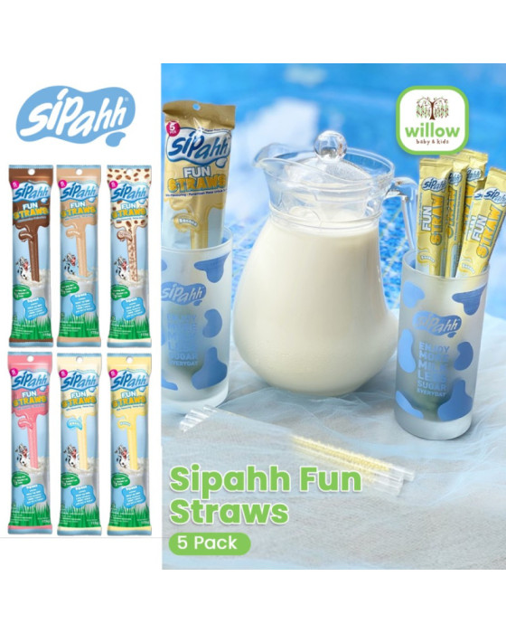 Sipahh Fun Straws Camilan Olahan Susu 5Pk Per Pak