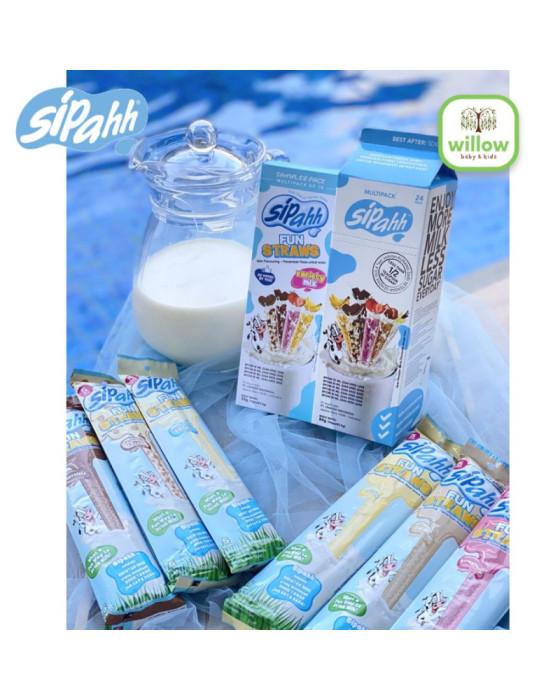 Sipahh Fun Straws Camilan Olahan Susu 5Pk Per Pak