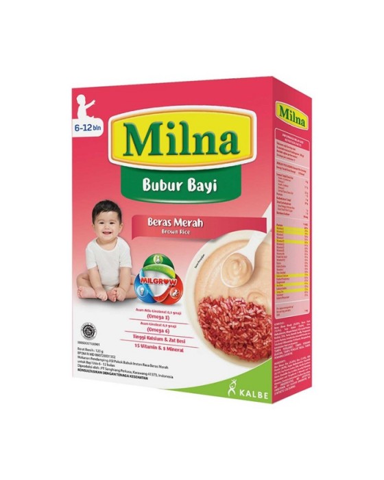 MILNA BUBUR BAYI 6+ 120GR - BERAS MERAH