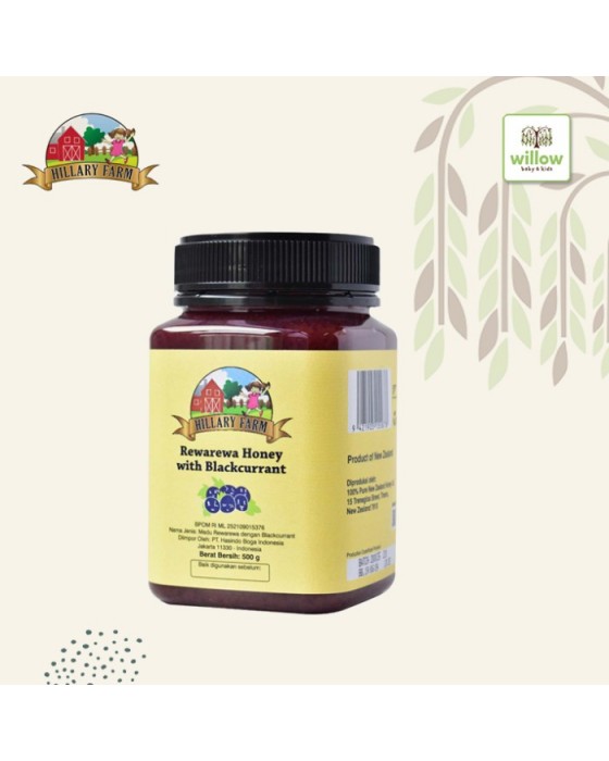 HILLARY FARM REWAREWA BLACKCURRANT HONEY 500GR