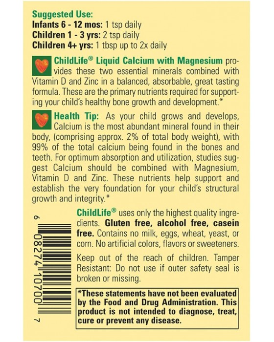 CHILDLIFE LIQUID CALCIUM 16OZ