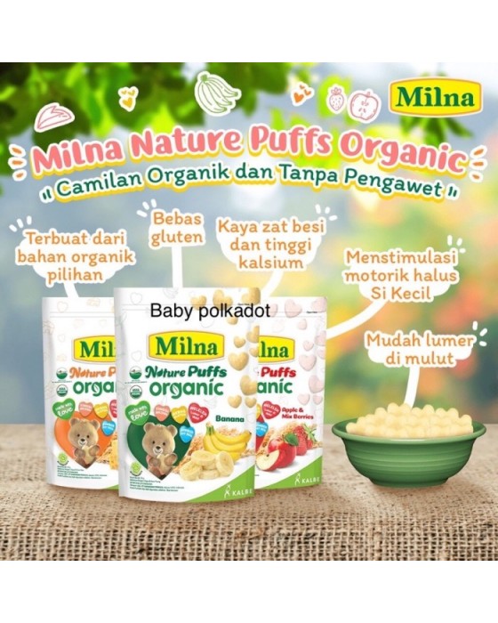 MILNA NATURE PUFF ORGANIC 15GR - CHEESE 