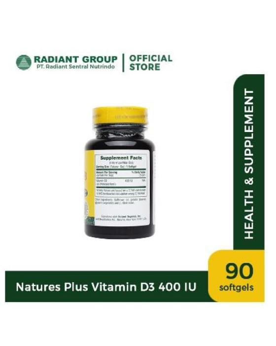 NATURES PLUS VITAMIN D3 400 IU 90S