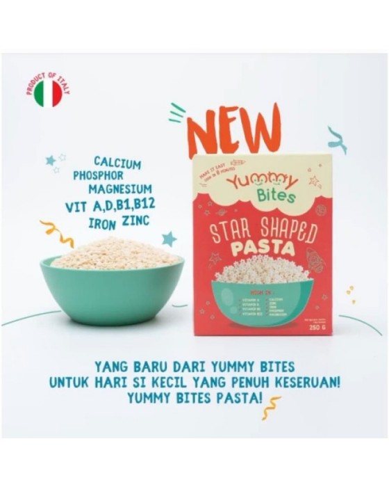 YUMMY BITES STAR SHAPED PASTA 250GR