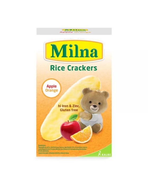 MILNA RICE CRACKERS APPLE ORANGE 5X4GR