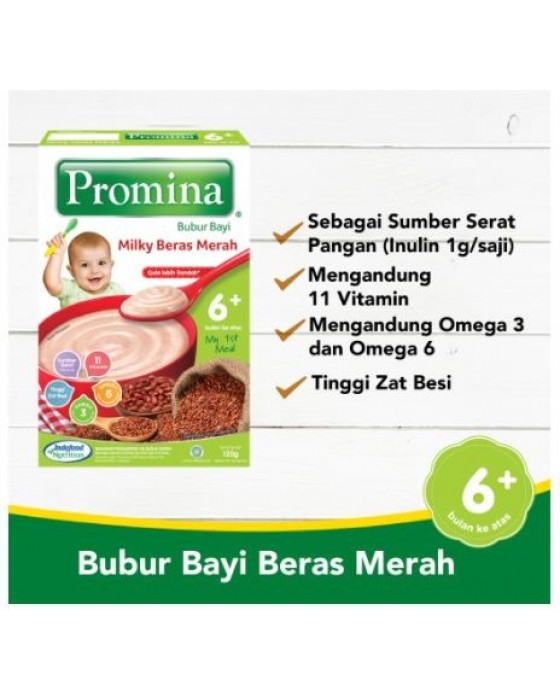 PROMINA BUBUR BAYI MILKY BERAS MERAH BOX 120GR