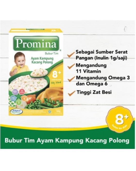 PROMINA BUBUR TIM AYAM KAMPUNG KACANG POLONG BOX 100GR