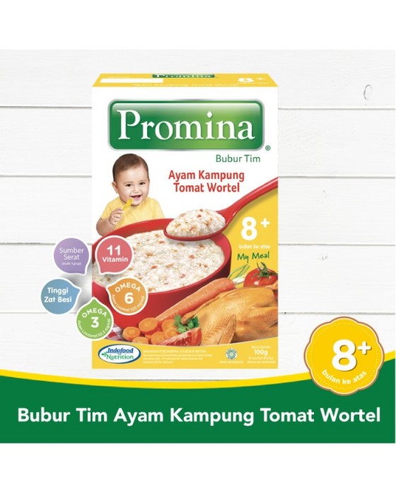 PROMINA BUBUR TIM AYAM KAMPUNG TOMAT WORTEL BOX 100GR