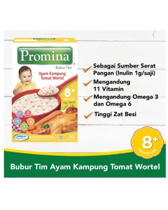 PROMINA BUBUR TIM AYAM KAMPUNG TOMAT WORTEL BOX 100GR