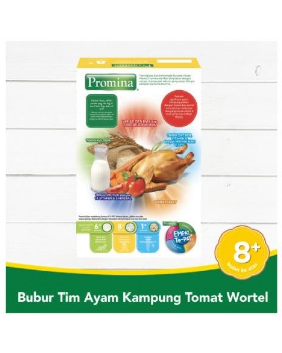 PROMINA BUBUR TIM AYAM KAMPUNG TOMAT WORTEL BOX 100GR