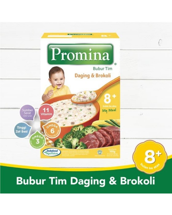 PROMINA BUBUR TIM BAYI DAGING DAN BROKOLI BOX 100GR