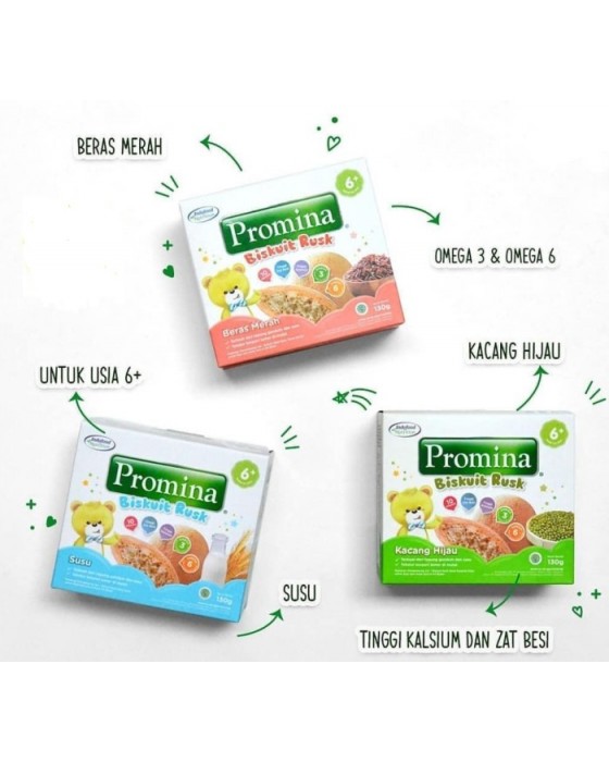 PROMINA BISKUIT RUSK SNACK BAYI 130GR - SUSU