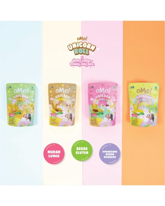 SNACK OMO UNICORN ROLL 18GR - AYAM JAGUNG