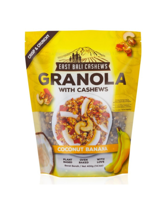 EAST BALI CASHEWS GRANOLA 400GR - COCONUT BANANA