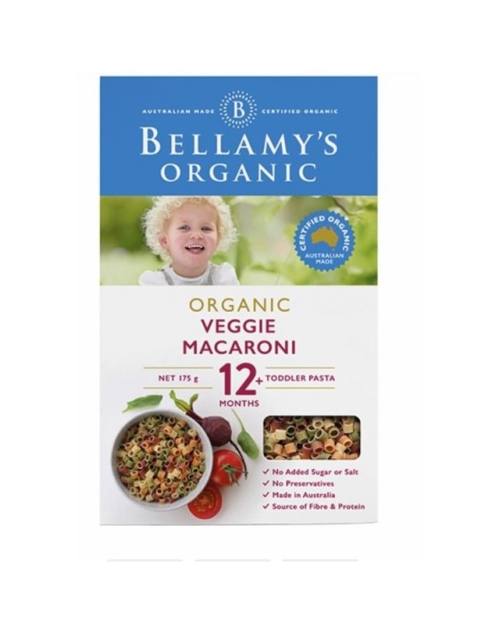 BELLAMYS ORGANIC VIGGIEMACARONI 12+ 175GR