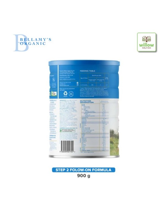 BELLAMYS ORGANIC STEP 2 FOLLOW-ON FORMULA 900GR